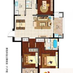 新城香悦半岛户型图3期F户型 3室 ...