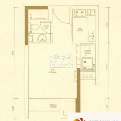 新华U阁户型图Aa6 1室1卫1厨 ...