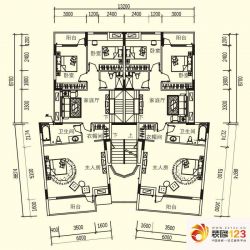 中天世纪新城户型图3期叠拼A户型 ...