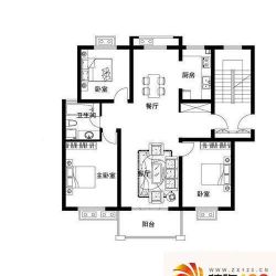 鸿梅花园户型图户型图 3室2厅1卫 ...