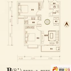 石家庄众和嘉苑众和嘉苑户型图b户型 2室2厅1卫1.