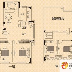 南航雅苑户型图复式F户型图 3室2 ...