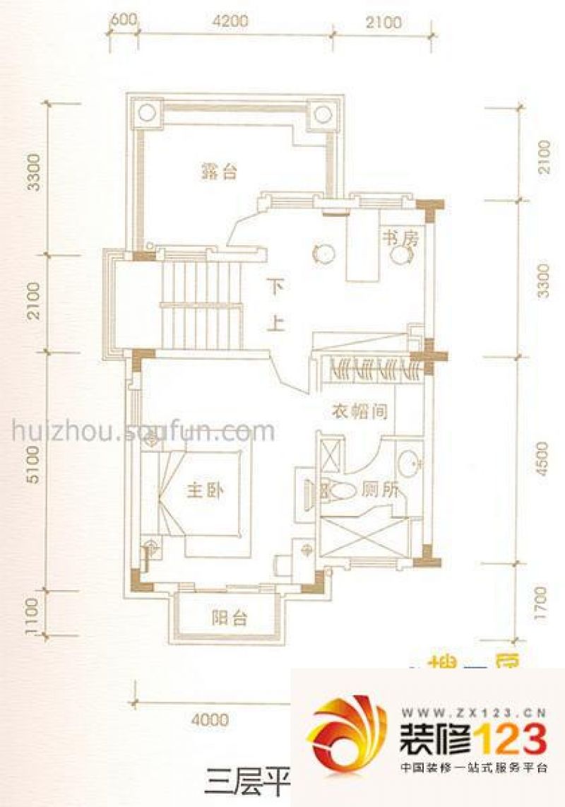 惠州珠江东岸珠江东岸b联排别墅户型户型图.