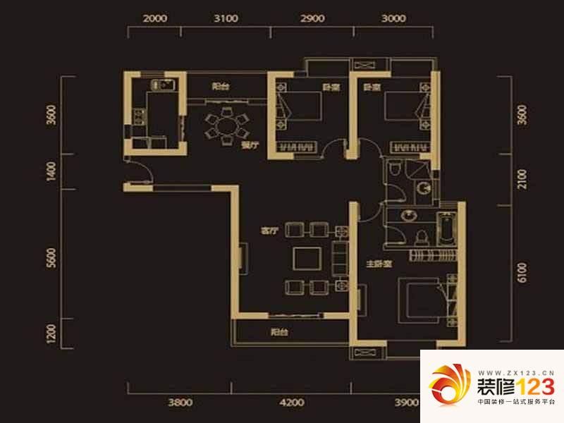 福星惠誉水岸国际a3户型户型图.