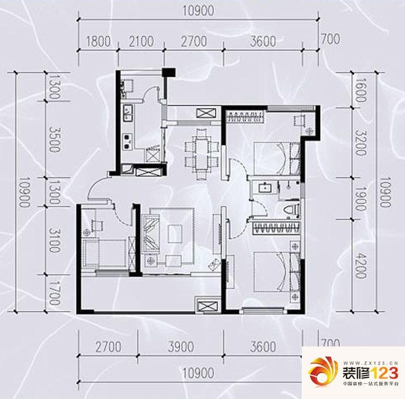 万科大都会户型图A户型 3室2厅1 ...