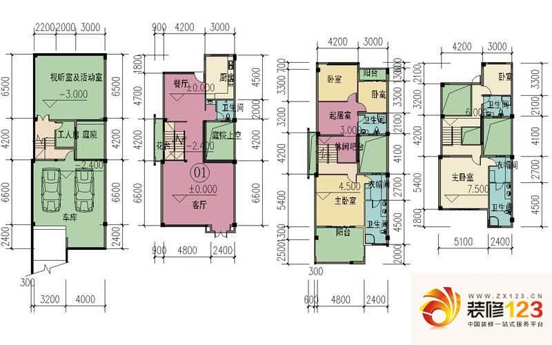 凯悦新城户型图1,2,3#楼01户型.