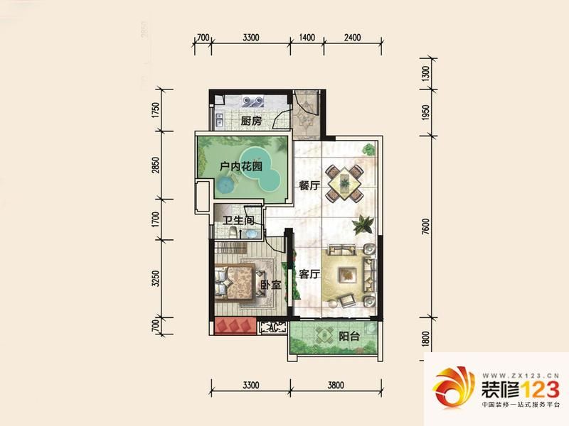 锦地繁花骏园A3户型图