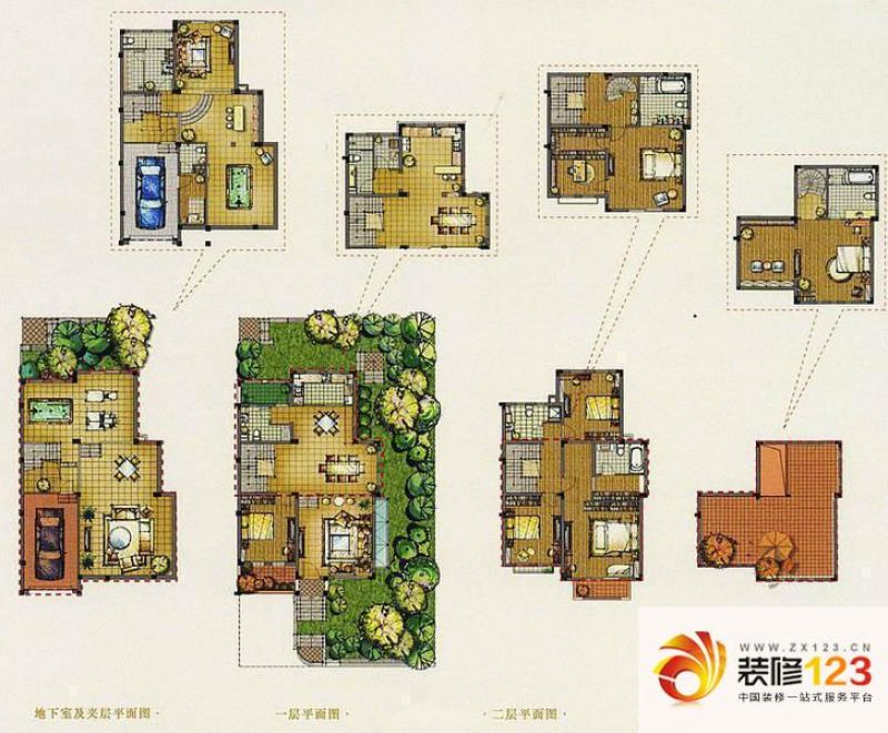 华府庄园白金府邸b4s户型户型图 .