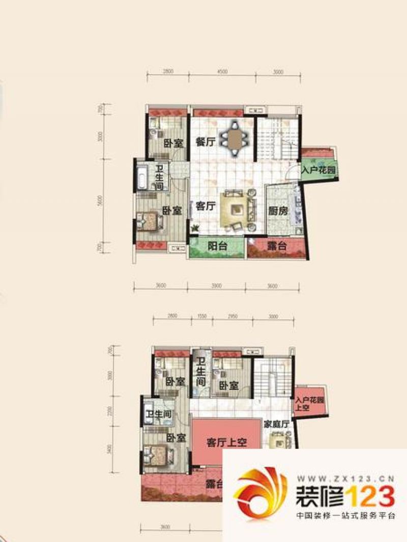 锦地繁花骏园B1复式户型图 ...