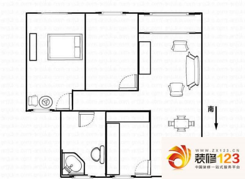 长沙滨湖家园滨湖家园户型图2室2厅 户型图 2.