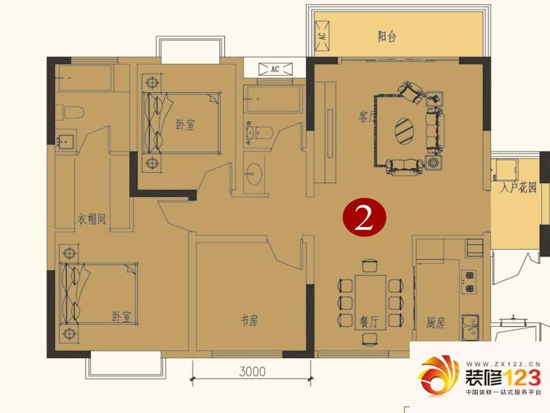 中铁逸都国际户型图45/46栋2号 .