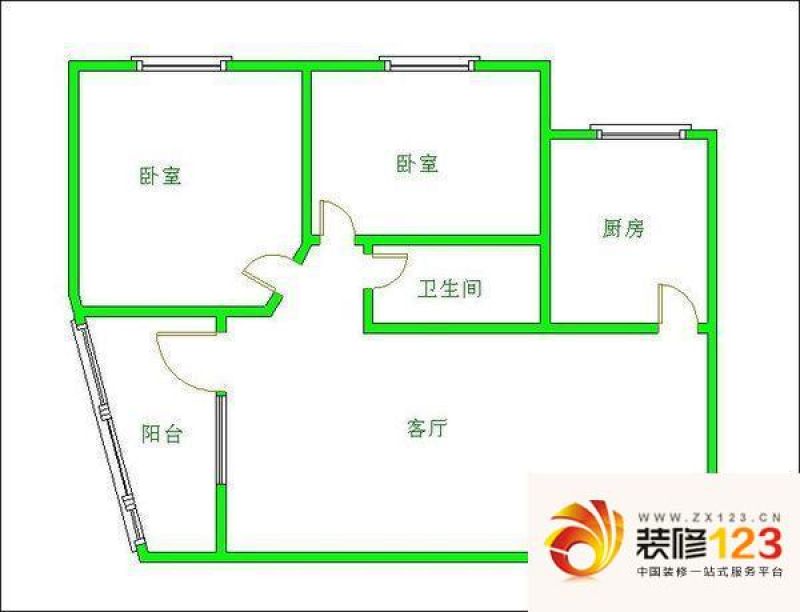 石人南路31号院 2室 户型图.