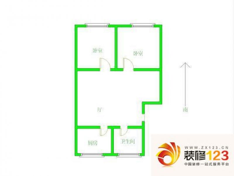 北苑二村户型图户型图 2室 2室1 .