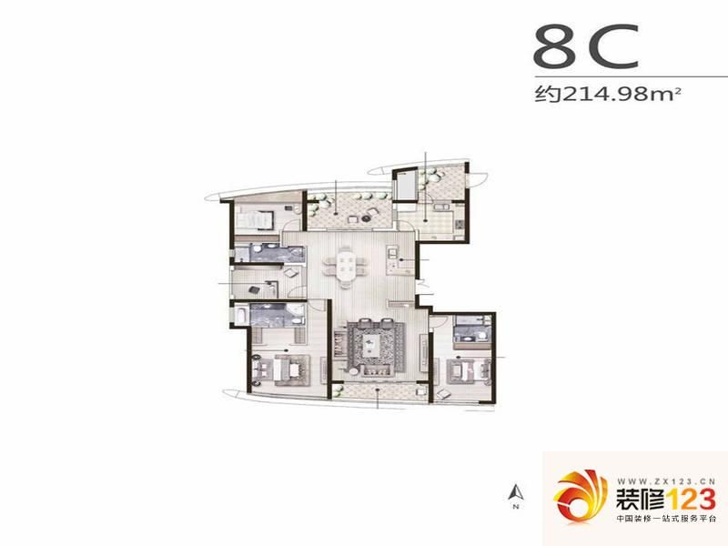 保利达江湾城8C户型图