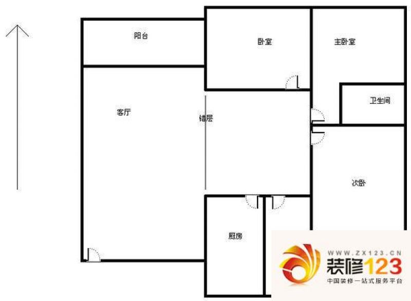 长沙王府花园王府花园户型图3室2厅2卫1厨 户 .图片