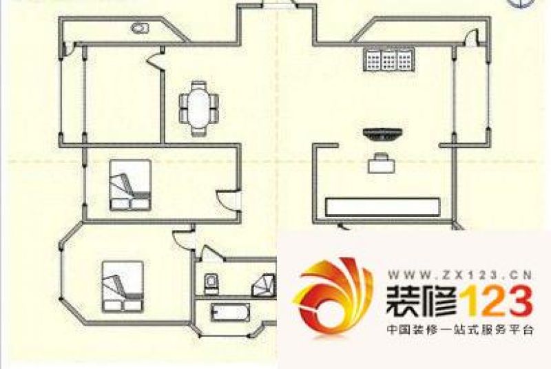 星海国宝 3室户型图