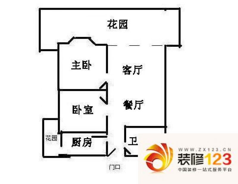 祈福新村天湖居户型图2室2厅户型 .