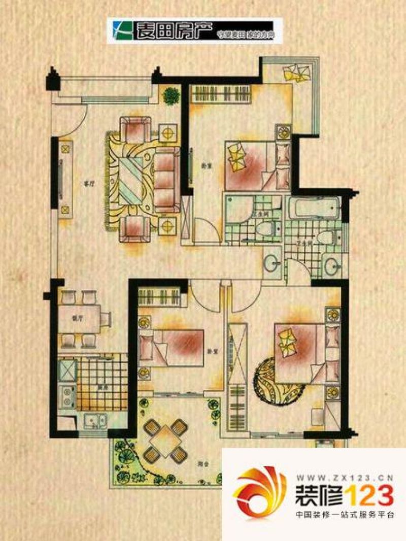 福州泰禾红树林d区泰禾红树林d区 4室户型图 .