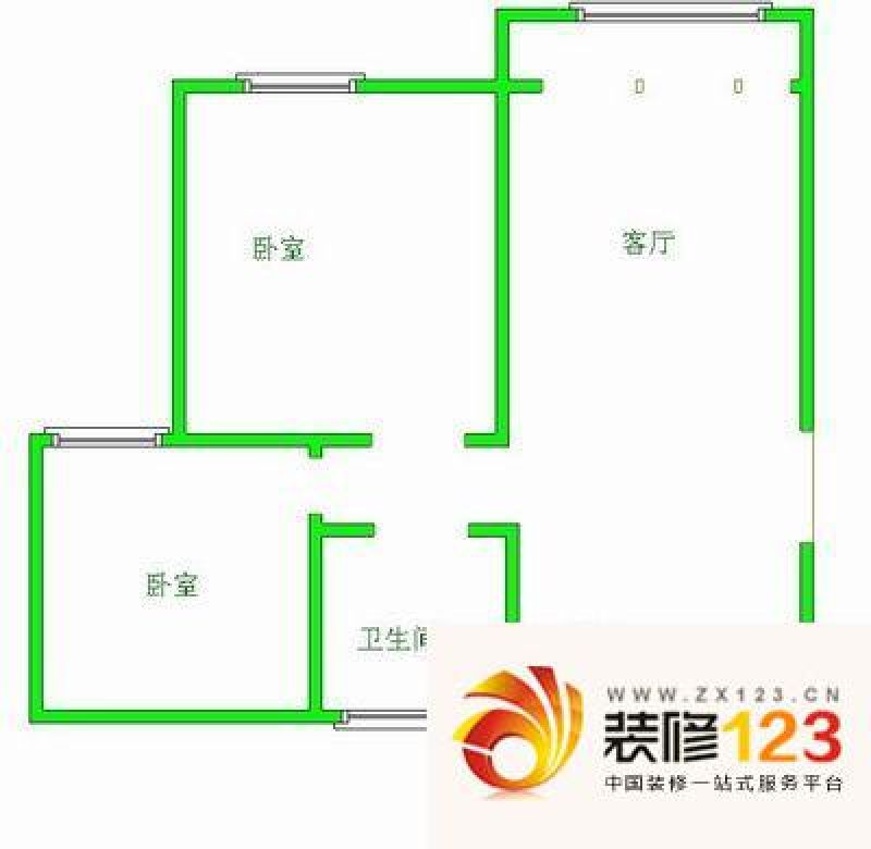 北石道街户型图2室户型图 2室2厅 ...