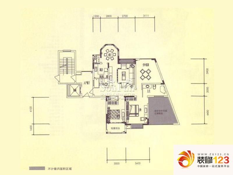 臣功新天地户型图4号楼1单元3号 ...