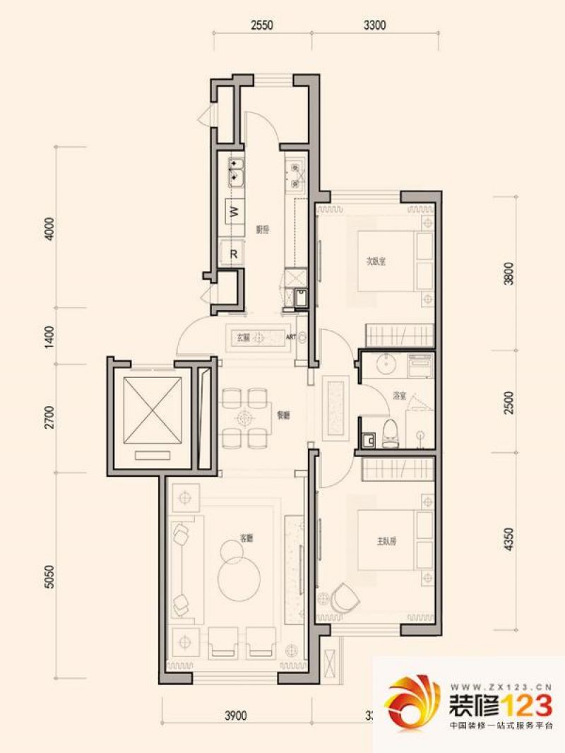 长春伟峰东樾伟峰东樾户型图c2户型图 2室2厅1 .