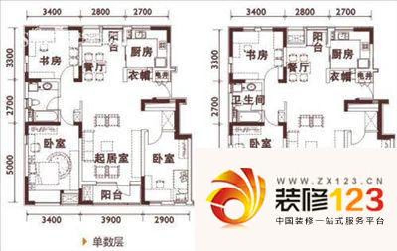 金色家园户型图户型图 3室2厅2卫 .