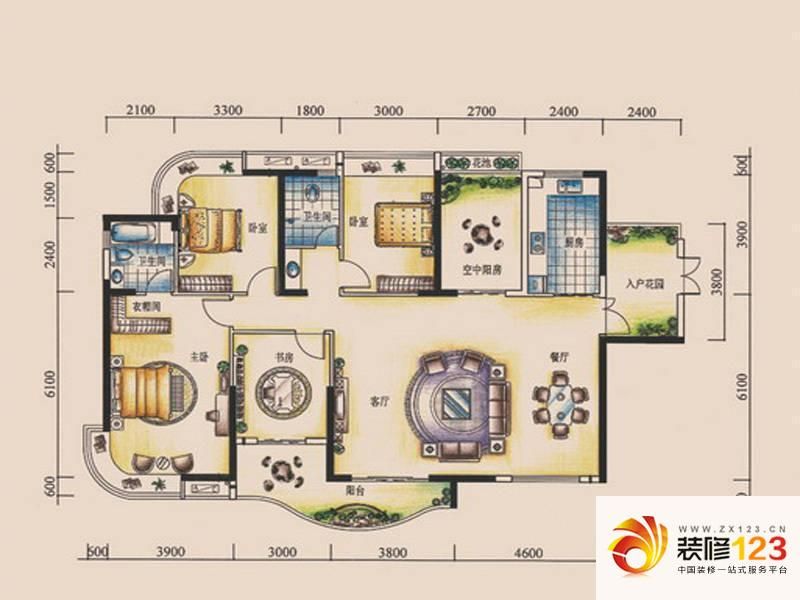 长沙水云间湘域熙岸c-3户型户型图图片大全-我的小区-长沙装信通网