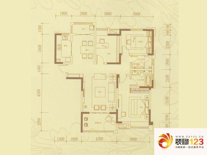 合肥华润橡树湾华润橡树湾11#b3户型户型图 .图片