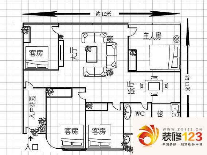 阳光名邸 4室 户型图