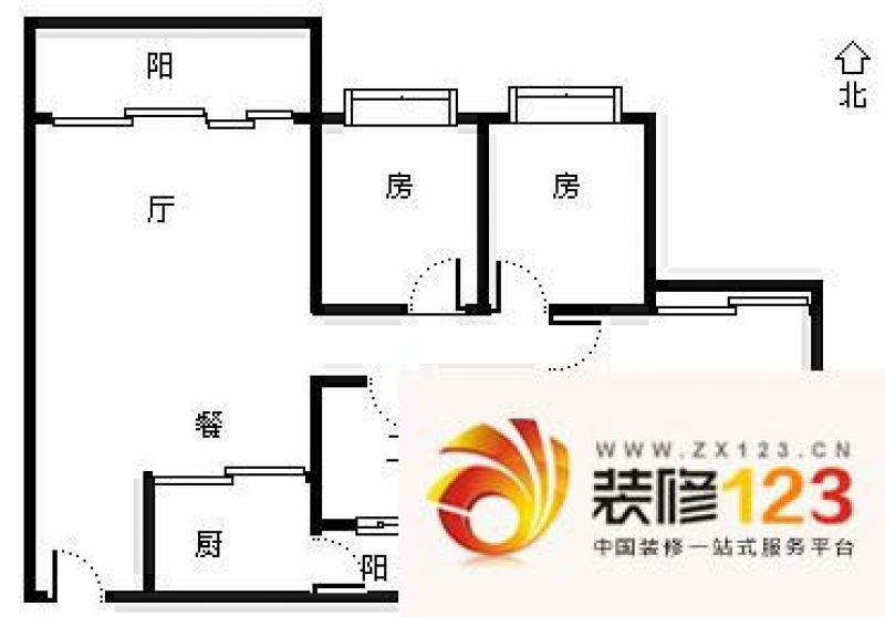 番禺华景新城户型图3室2厅户型图.