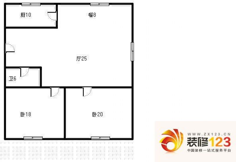 馨苑小区 2室 户型图