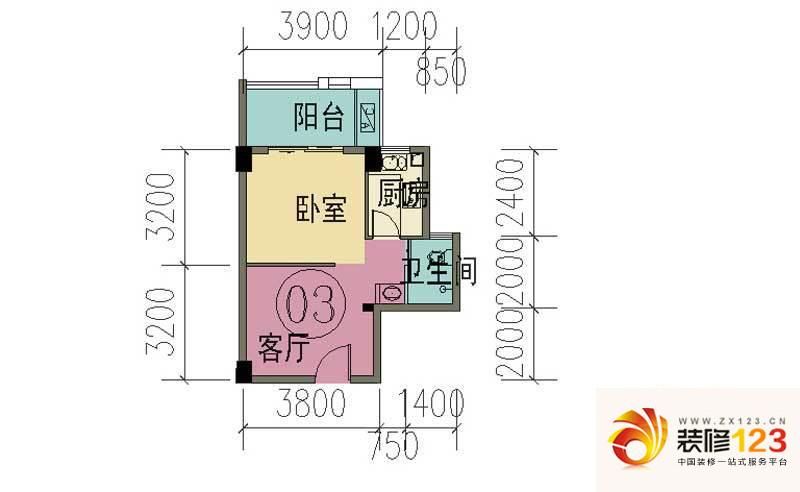 厦门凯悦新城凯悦新城户型图10-1#楼t1 03户型 .-我