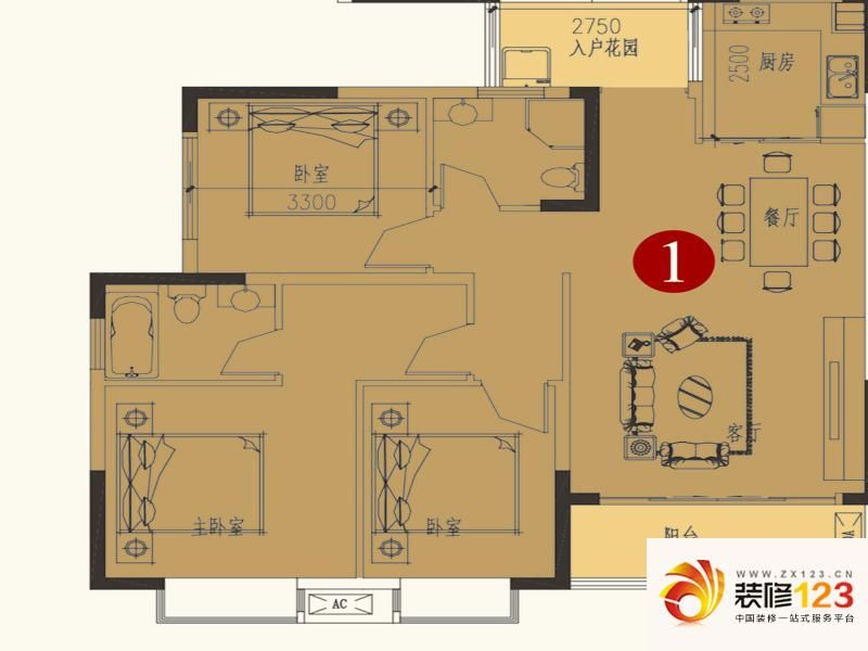 中铁逸都国际户型图45/46栋1号 ...