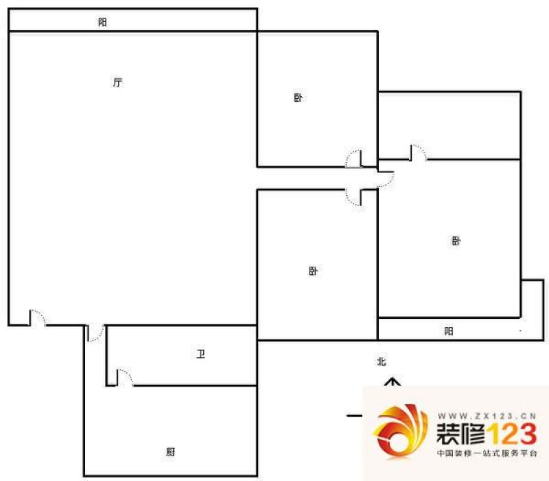 长沙新华联家园新华联家园户型图3室2厅2卫1厨.