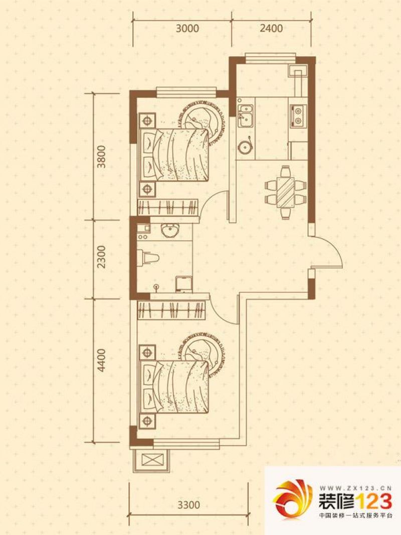 长春新星宇和悦新星宇和悦户型图02户型图 3室2.