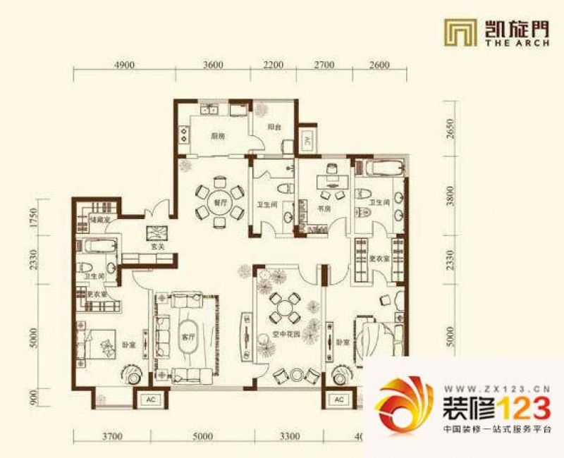 华润置地凯旋门户型图h户型图 4 .