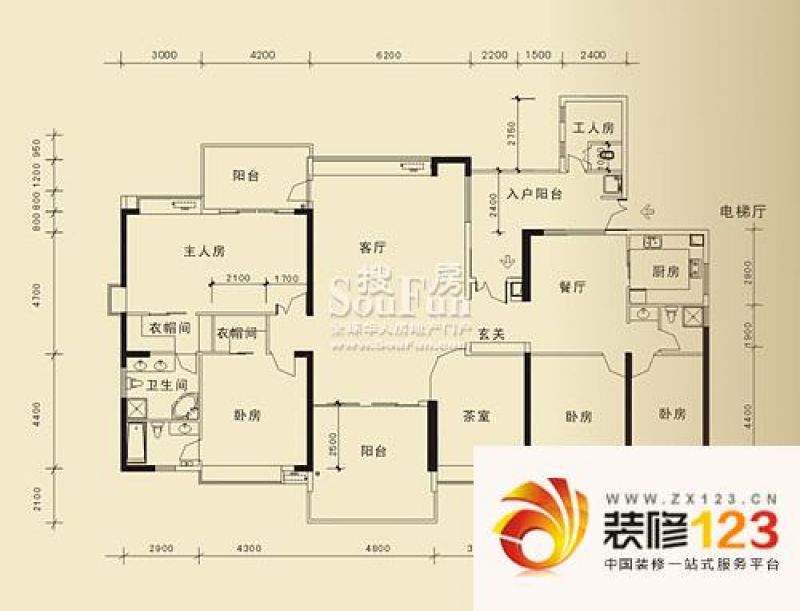 惠州骏景豪庭骏景豪庭c户型户型图图片大全-我的小区-惠州装修123网