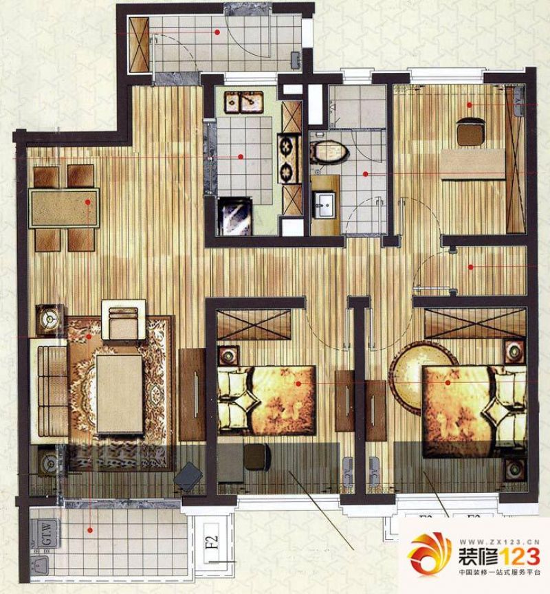 无锡金域蓝湾万科金域蓝湾天玺2户型户型图.