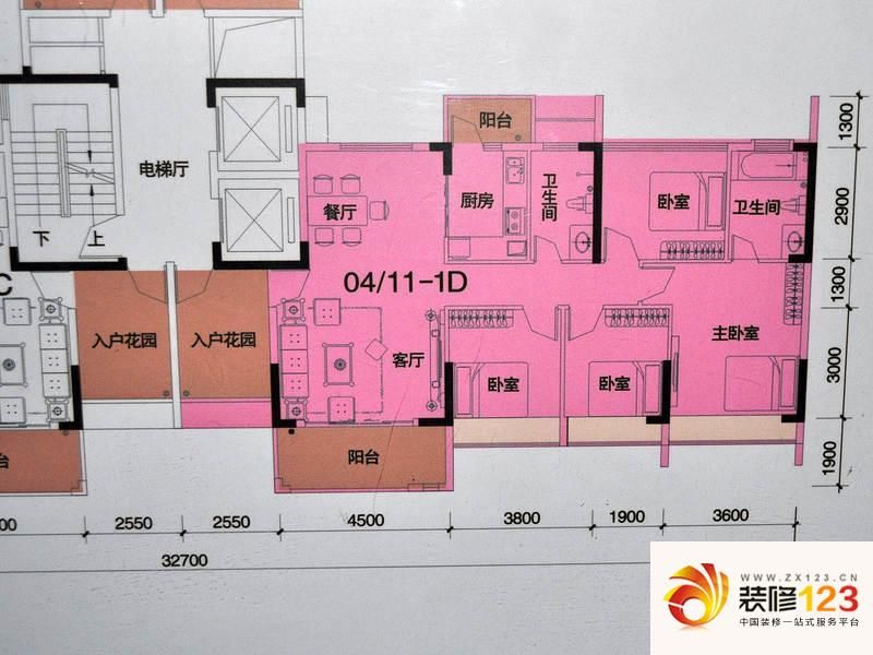 秋谷康城11-1d户型户型图 .