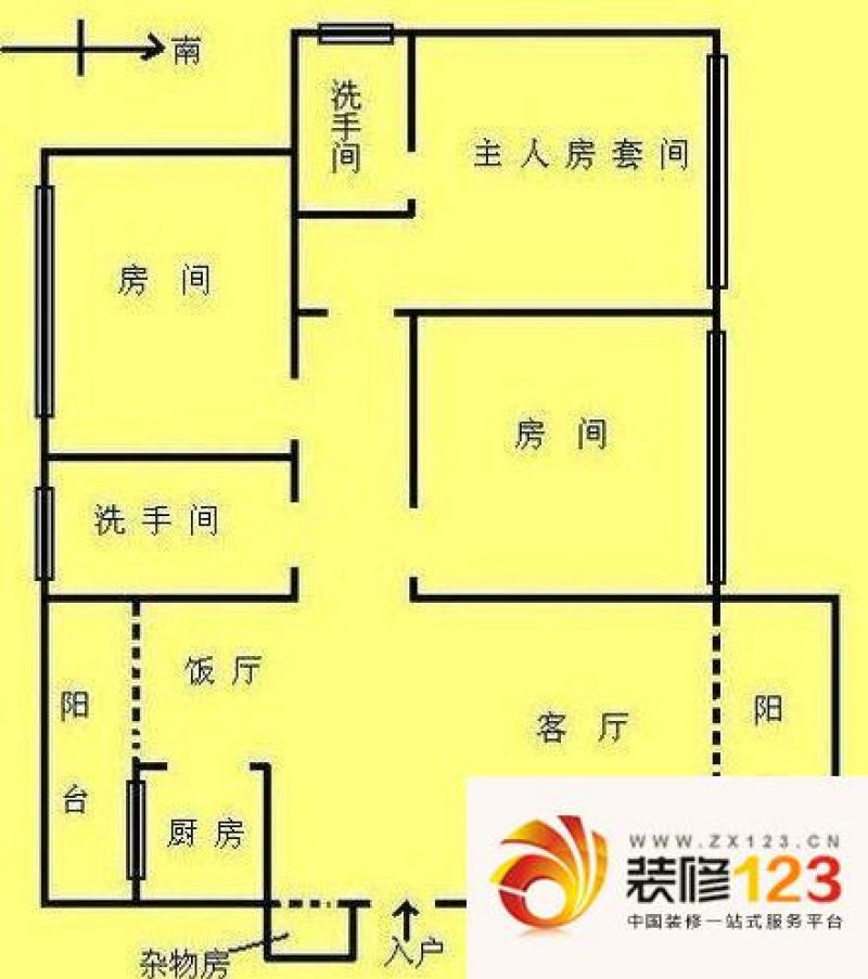 中山雍景园雍景园户型图户型图 3室2厅2卫1.