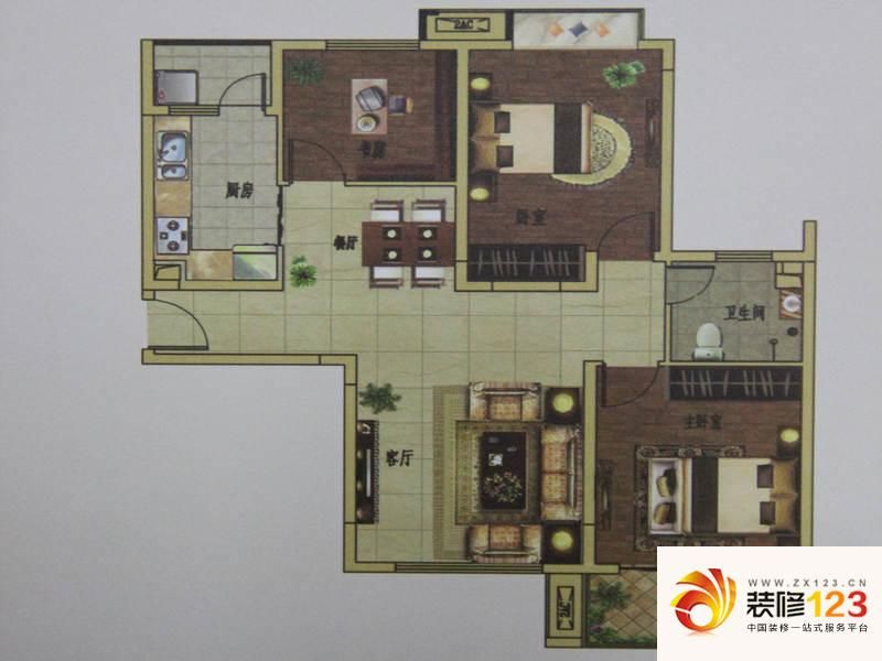 青岛光大银都光大银都户型图a户型 3室2厅1卫1 .-我