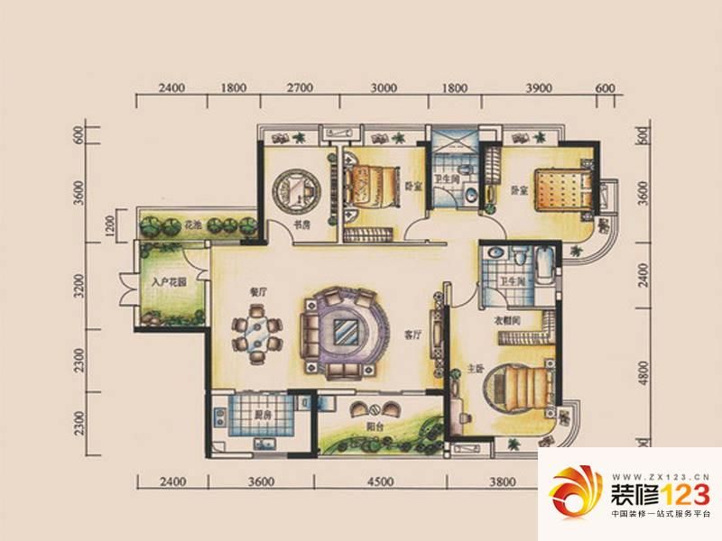 长沙水云间湘域熙岸c-3户型户型图图片大全-我的小区-长沙装信通网
