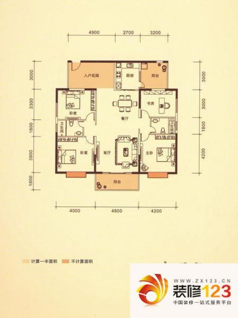 惠州麦地花园鸿润紫御雅致两房户型图.