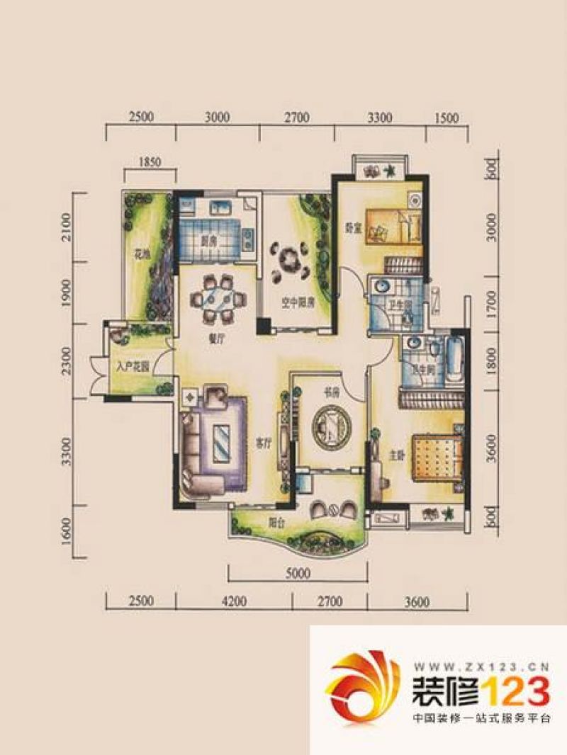 长沙水云间湘域熙岸c-3户型户型图图片大全-我的小区-长沙装信通网