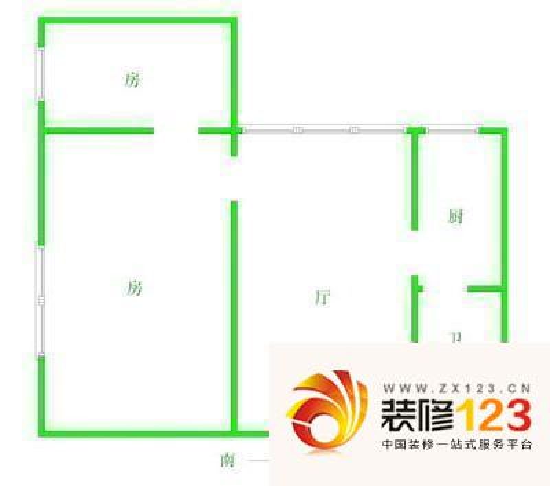 斗级营社区 2室 户型图