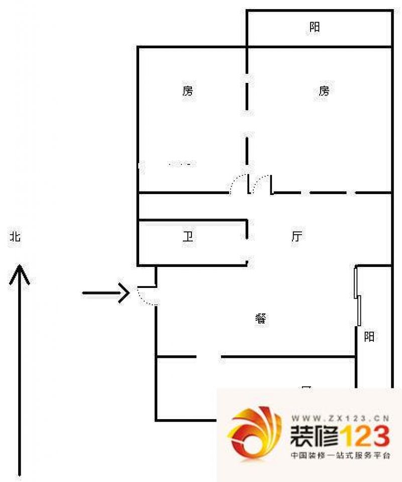 新仓山洋楼 2室 户型图