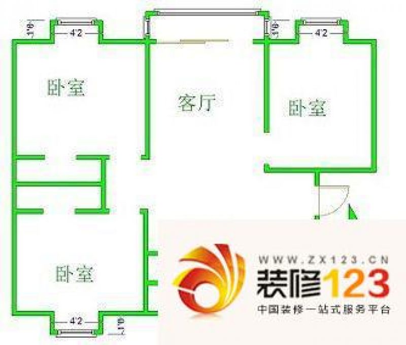 无锡广益星苑广益星苑 2室 户型图图片大全-我的小区-无锡装信通网