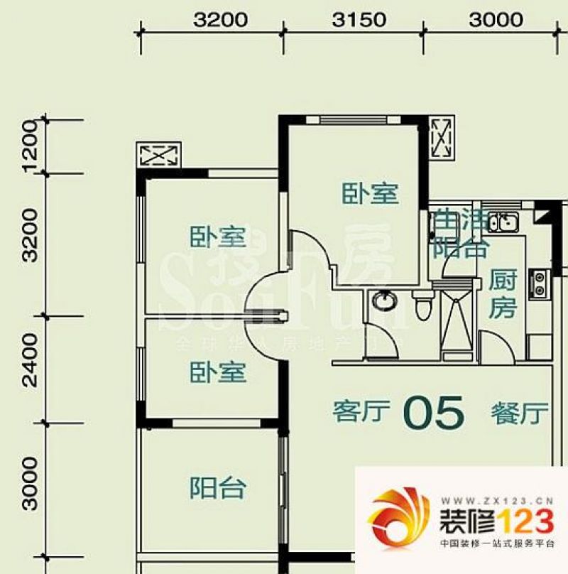 龙光峰景华庭户型图8栋a座2-18层.