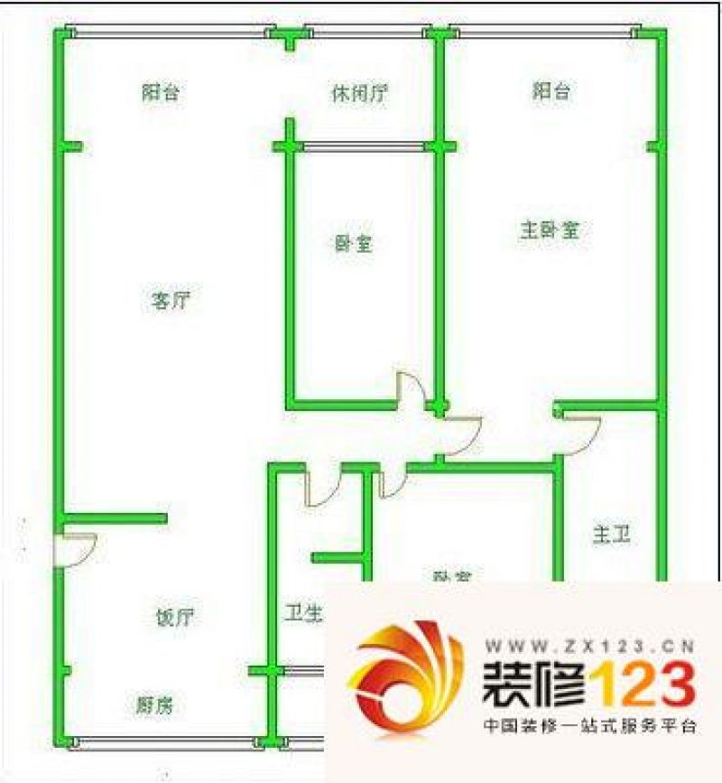 武昌街高层 3室户型图