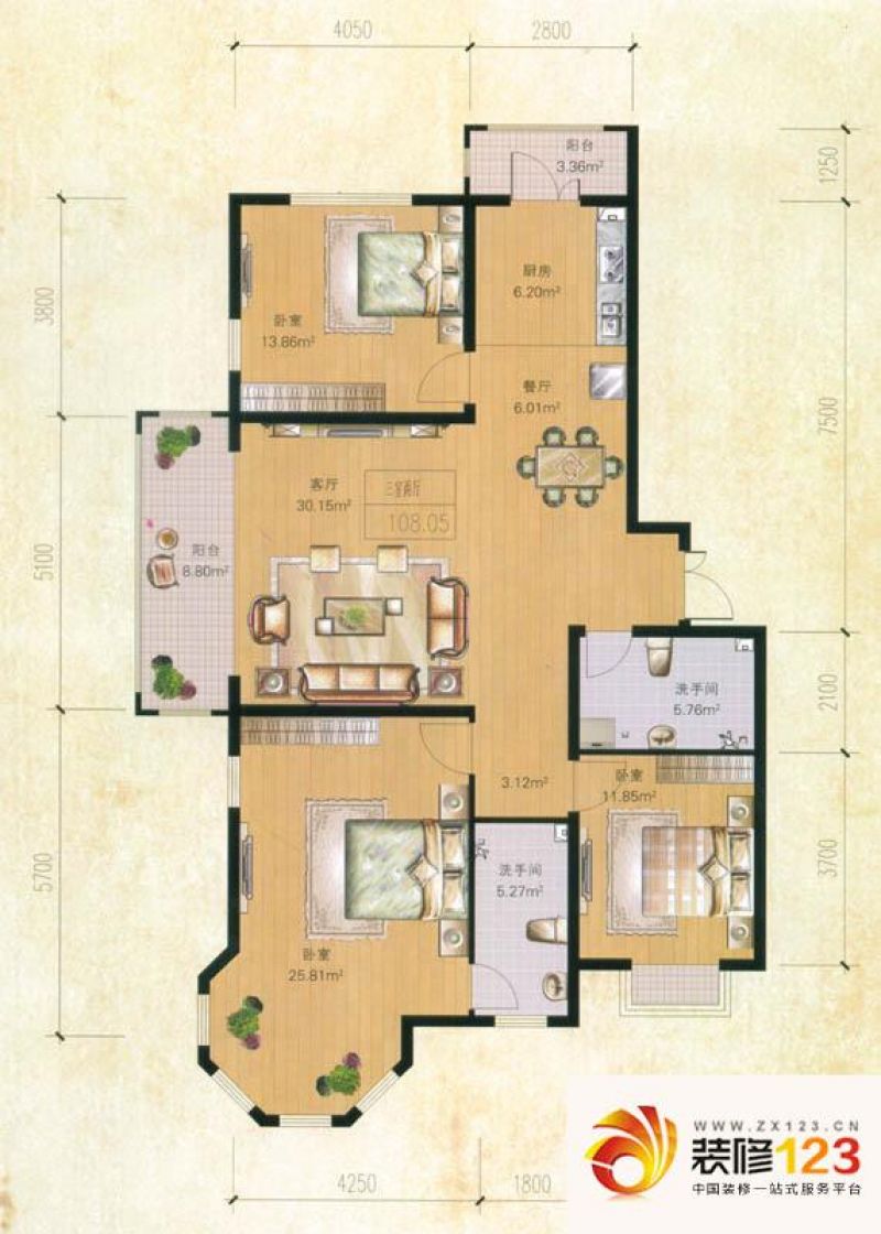 群力观江国际户型图27,28号楼a.